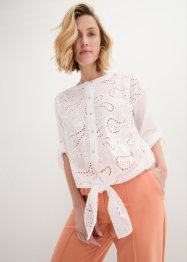 Leicht transparente Hemdbluse mit Knotendetail, bpc selection