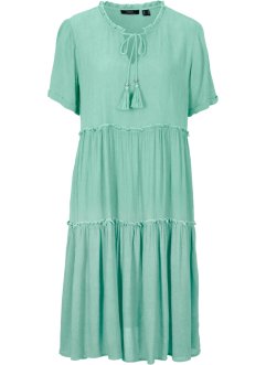 Knieumspielendes Viskose-Crinkle-Kleid mit Ausschnittdetail, bpc bonprix collection