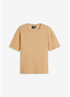 T-Shirt mit Bio Baumwolle in Ripp-Qualität, Loose Fit, RAINBOW