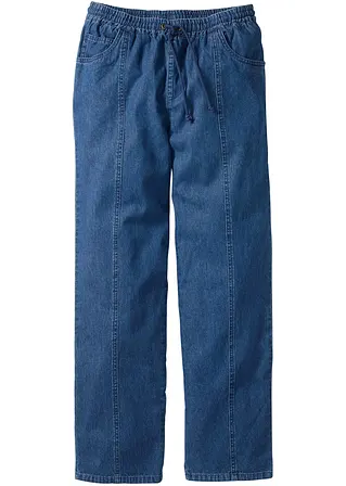 Classic Fit Schlupfhose aus leichter Baumwolle, Straight in blau von vorne - bonprix Classic Fit Schlupfhose aus leichter Baumwolle, Straight in blau von vorne - bonprix