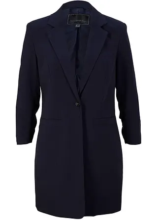 Long-Blazer in blau von vorne - bonprix Long-Blazer in blau von vorne - bonprix