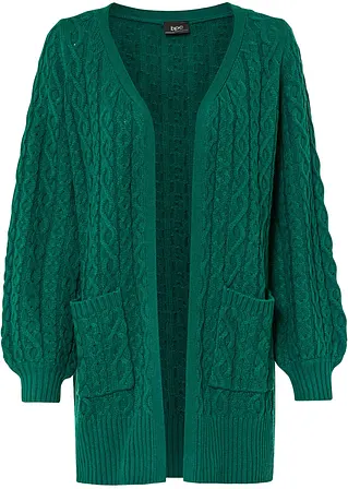 Cardigan mit Taschen in grün von vorne - bonprix Cardigan mit Taschen in grün von vorne - bonprix