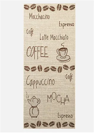 Teppich mit Cappuccino Motiv in braun - bonprix Teppich mit Cappuccino Motiv in braun - bonprix