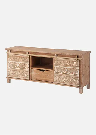 Low-Board mit Elefant-Design in beige von vorne - bonprix Low-Board mit Elefant-Design in beige von vorne - bonprix