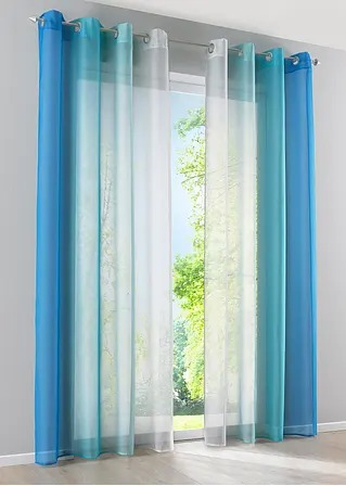 Gardinen aus leichtem Voile, auch in extralang (2er Pack) in blau - bonprix Gardinen aus leichtem Voile, auch in extralang (2er Pack) in blau - bonprix