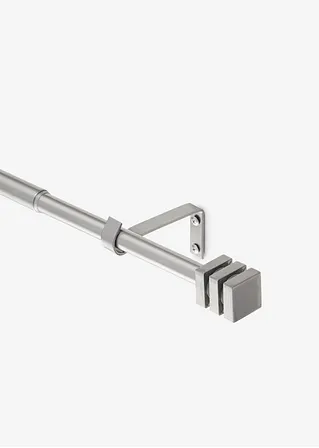 Gardinenstange ausziehbar mit Endstück Würfel in silber - bonprix Gardinenstange ausziehbar mit Endstück Würfel in silber - bonprix