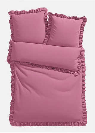 Bettwäsche mit Rüschen in lila von vorne - bonprix Bettwäsche mit Rüschen in lila von vorne - bonprix