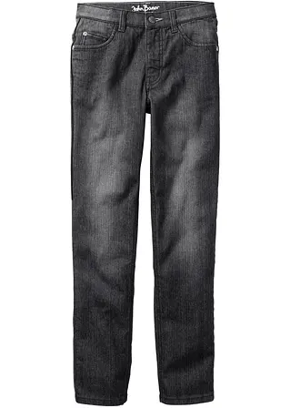 Slim Fit Stretch-Jeans, Straight in schwarz von vorne - bonprix Slim Fit Stretch-Jeans, Straight in schwarz von vorne - bonprix