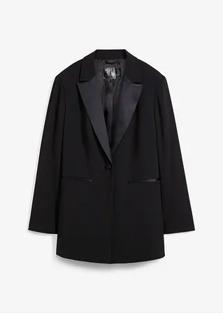 Smoking-Blazer in schwarz von vorne - bonprix Smoking-Blazer in schwarz von vorne - bonprix