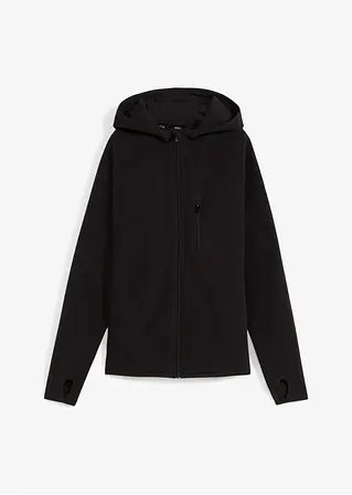 Fleecejacke mit Taschen in schwarz von vorne - bonprix Fleecejacke mit Taschen in schwarz von vorne - bonprix