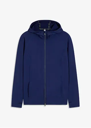 Thermo-Trainingsjacke mit Daumenschlaufe in blau von vorne - bonprix Thermo-Trainingsjacke mit Daumenschlaufe in blau von vorne - bonprix