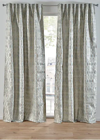 Fertigvorhang aus Jacquard (1er Pack) in blau - bonprix Fertigvorhang aus Jacquard (1er Pack) in blau - bonprix