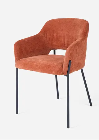 Stuhl mit Metallbeinen in orange von vorne - bonprix Stuhl mit Metallbeinen in orange von vorne - bonprix