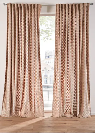 Jacquard Vorhang (1er Pack) in gold - bonprix Jacquard Vorhang (1er Pack) in gold - bonprix