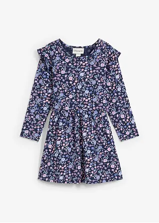 Jerseykleid aus reiner Bio-Baumwolle in blau von vorne - bonprix Jerseykleid aus reiner Bio-Baumwolle in blau von vorne - bonprix