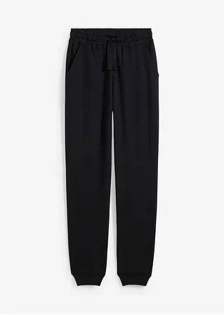 Jogginghose aus weichem Baumwoll-Mix in schwarz von vorne - bonprix Jogginghose aus weichem Baumwoll-Mix in schwarz von vorne - bonprix