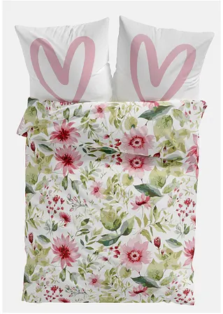 Bettwäsche mit floralem Design in grün von vorne - bonprix Bettwäsche mit floralem Design in grün von vorne - bonprix
