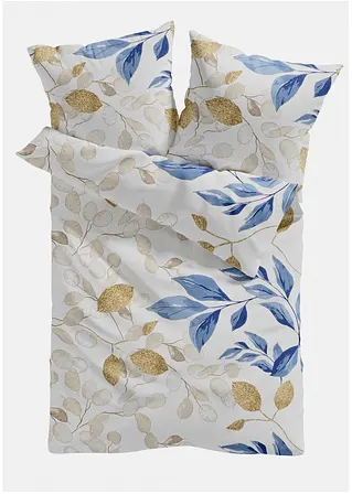 Bettwäsche mit floralem Design in blau von vorne - bonprix Bettwäsche mit floralem Design in blau von vorne - bonprix