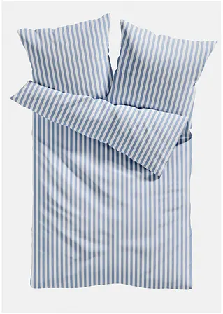 Bettwäsche mit Streifen in blau von vorne - bonprix Bettwäsche mit Streifen in blau von vorne - bonprix