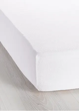 Frottee Spannbettlaken in weiß - bonprix Frottee Spannbettlaken in weiß - bonprix