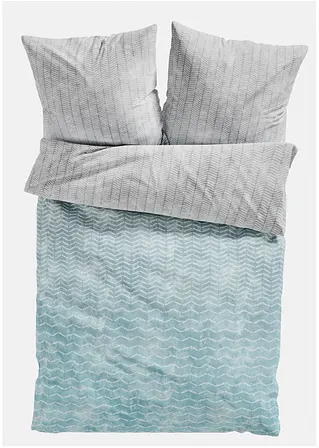 Bettwäsche mit Wellen in blau von vorne - bonprix Bettwäsche mit Wellen in blau von vorne - bonprix