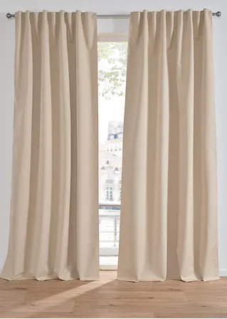 Verdunkelungsvorhang mit Struktur (1er Pack) in beige - bonprix Verdunkelungsvorhang mit Struktur (1er Pack) in beige - bonprix