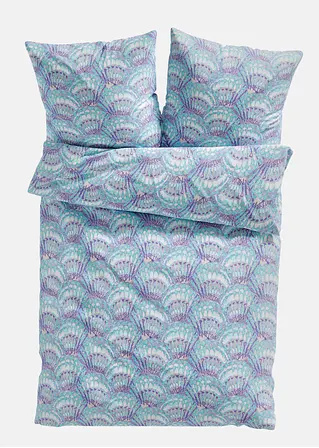 Bettwäsche mit Muscheln in blau von vorne - bonprix Bettwäsche mit Muscheln in blau von vorne - bonprix
