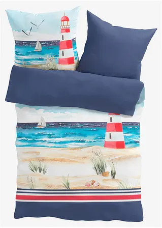 Bettwäsche mit maritimem Motiv in bunt von vorne - bonprix Bettwäsche mit maritimem Motiv in bunt von vorne - bonprix