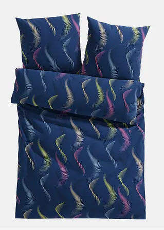 Bettwäsche mit grafischem Design in blau von vorne - bonprix Bettwäsche mit grafischem Design in blau von vorne - bonprix