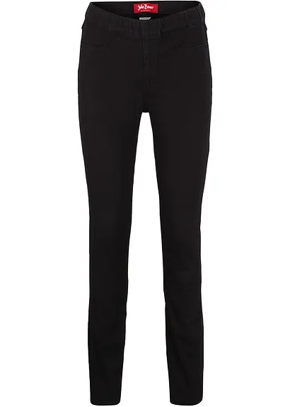 Thermo-Jeggings Mid Waist in schwarz von vorne - bonprix Thermo-Jeggings Mid Waist in schwarz von vorne - bonprix