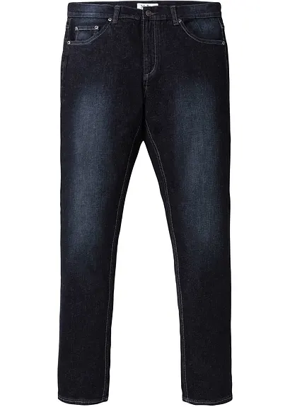 Regular Fit Stretch-Jeans mit Komfortschnitt, Tapered in blau von vorne - bonprix Regular Fit Stretch-Jeans mit Komfortschnitt, Tapered in blau von vorne - bonprix