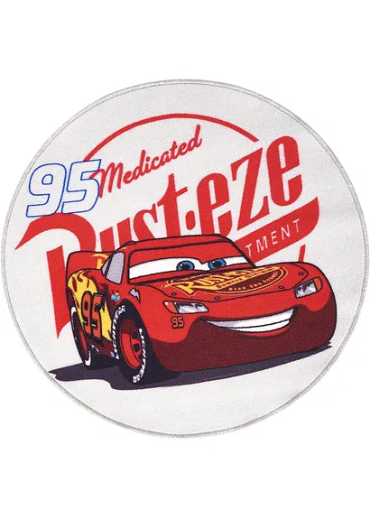 Waschbarer Teppich Disney Cars rund in rot - Disney Waschbarer Teppich Disney Cars rund in rot - Disney
