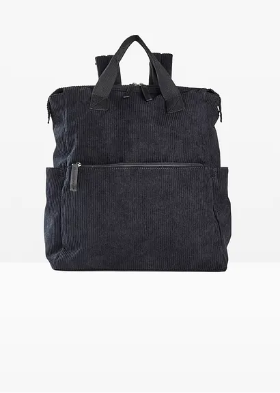 Rucksack in schwarz von vorne - bonprix Rucksack in schwarz von vorne - bonprix