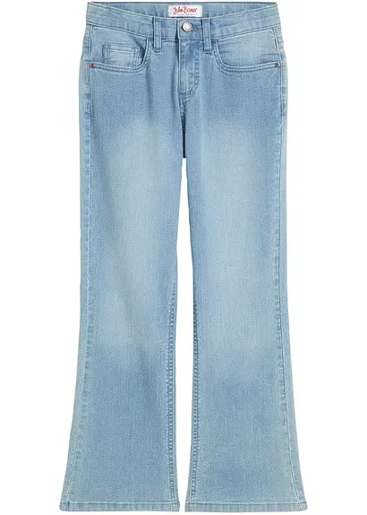 Bootcut-Jeans Mid Waist in blau von vorne - bonprix Bootcut-Jeans Mid Waist in blau von vorne - bonprix