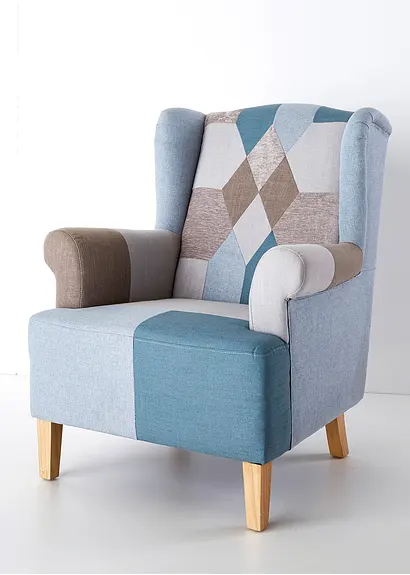 Sessel in blau von vorne - bonprix Sessel in blau von vorne - bonprix