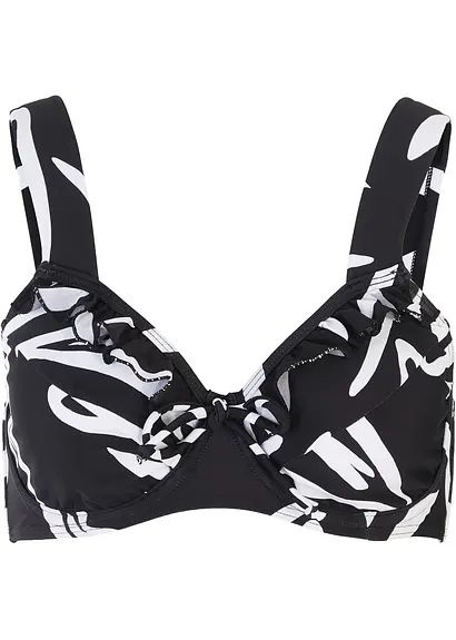 Minimizer Bügel Bikini Oberteil in schwarz von vorne - bonprix Minimizer Bügel Bikini Oberteil in schwarz von vorne - bonprix