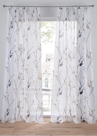 Gardine aus leichtem Voile (1er Pack) in beige - bonprix Gardine aus leichtem Voile (1er Pack) in beige - bonprix
