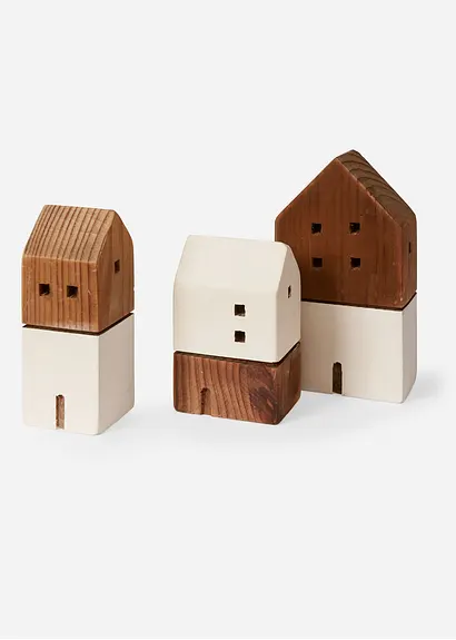 Deko-Objekt Häuser (3-tlg.Set) in beige - bpc living bonprix collection Deko-Objekt Häuser (3-tlg.Set) in beige - bpc living bonprix collection