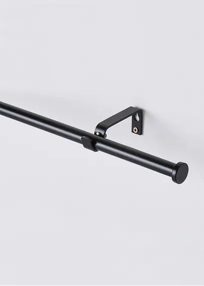 Gardinenstange mit Endstück Scheibe in schwarz - bonprix Gardinenstange mit Endstück Scheibe in schwarz - bonprix