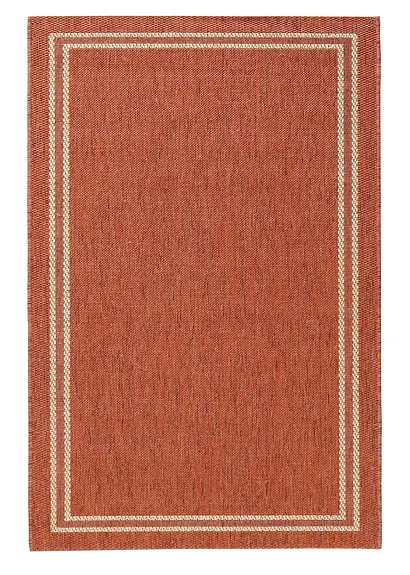 In- und Outdoor Teppich mit Bordüre in orange - bonprix In- und Outdoor Teppich mit Bordüre in orange - bonprix