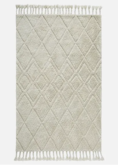 Teppich mit dekorativen Fransen in beige - bonprix Teppich mit dekorativen Fransen in beige - bonprix