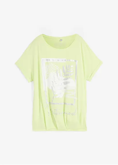 Shirt mit Druck in gelb von vorne - bonprix Shirt mit Druck in gelb von vorne - bonprix