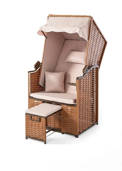 Strandkorb für 1 Person in braun von vorne - bpc living bonprix collection Strandkorb für 1 Person in braun von vorne - bpc living bonprix collection