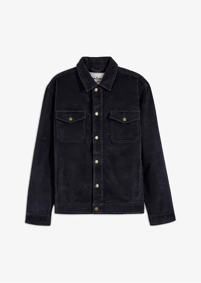 Cord-Jacke in blau von vorne - bonprix Cord-Jacke in blau von vorne - bonprix