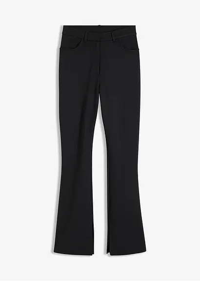 Punto di Roma Hose mit Schlitz in schwarz von vorne - bonprix Punto di Roma Hose mit Schlitz in schwarz von vorne - bonprix