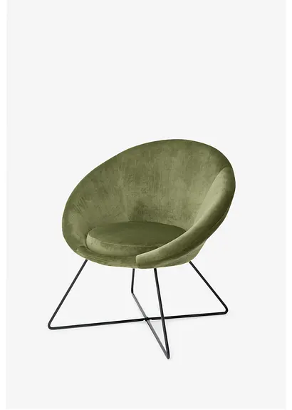Sessel mit Metallgestell in grün von vorne - bonprix Sessel mit Metallgestell in grün von vorne - bonprix