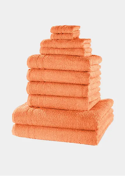 Handtuch Set (10-tlg. Set) in orange - bonprix Handtuch Set (10-tlg. Set) in orange - bonprix