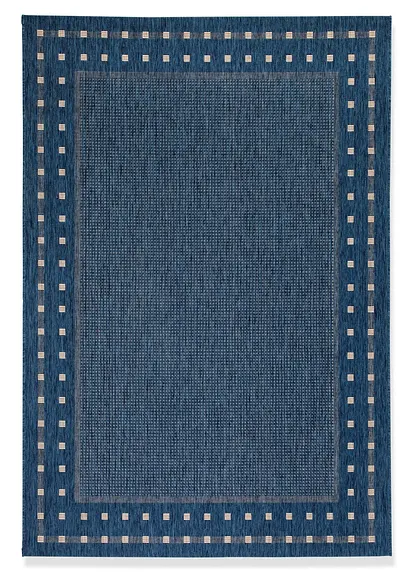 In- und Outdoor Teppich mit umlaufender Bordüre in blau - bonprix In- und Outdoor Teppich mit umlaufender Bordüre in blau - bonprix