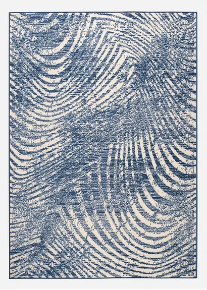 Teppich mit malerischer Musterung in blau von vorne - bonprix Teppich mit malerischer Musterung in blau von vorne - bonprix