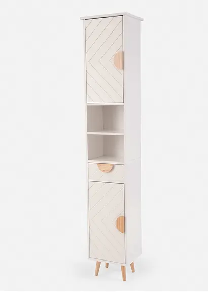 Badezimmer Hochschrank in weiß von vorne - bonprix Badezimmer Hochschrank in weiß von vorne - bonprix